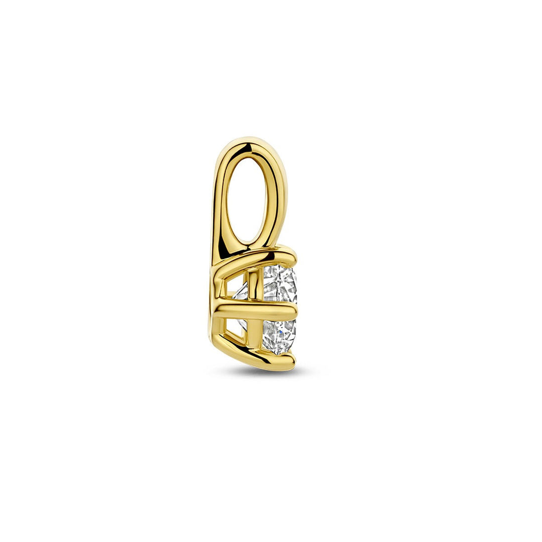 Gouden hanger met lab grown diamant – 14k geelgoud