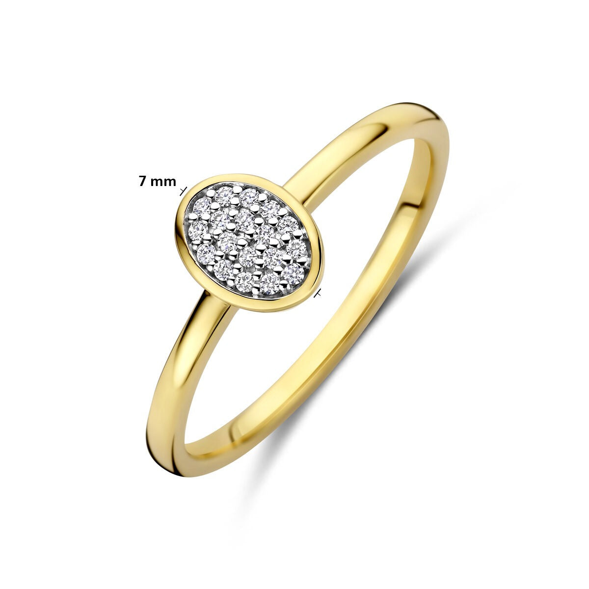 14 Karat Gelbgoldring mit Diamant