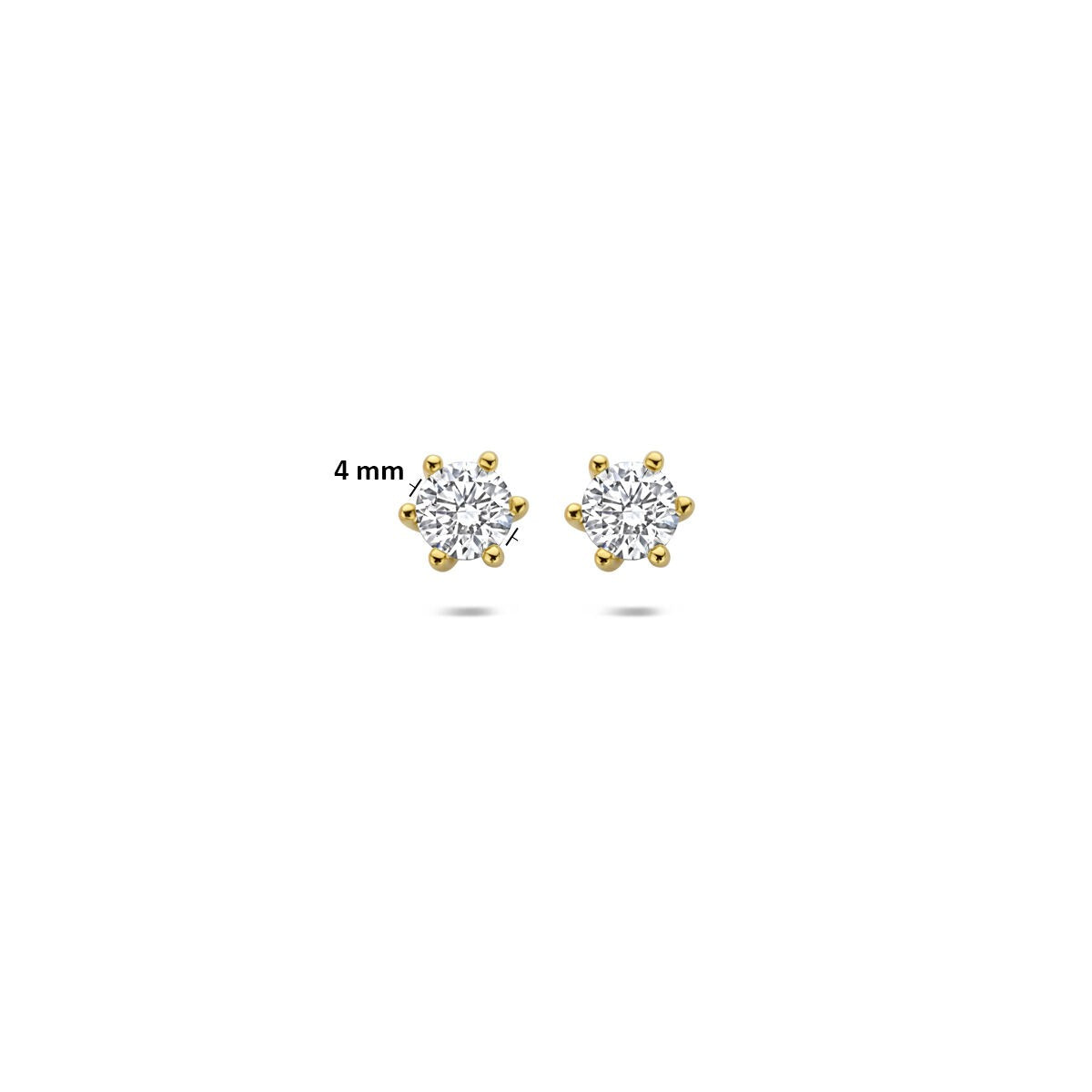 Goldohrstecker mit im Labor gezüchteten Diamanten – 14k Gelbgold