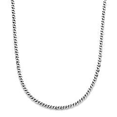 Herren-Kette aus rhodiniertem Silber mit 5,2 mm breiten Gourmette-Gliedern