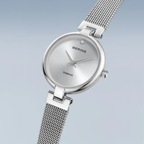Bering Uhr Damen – Classic, poliertes Silber