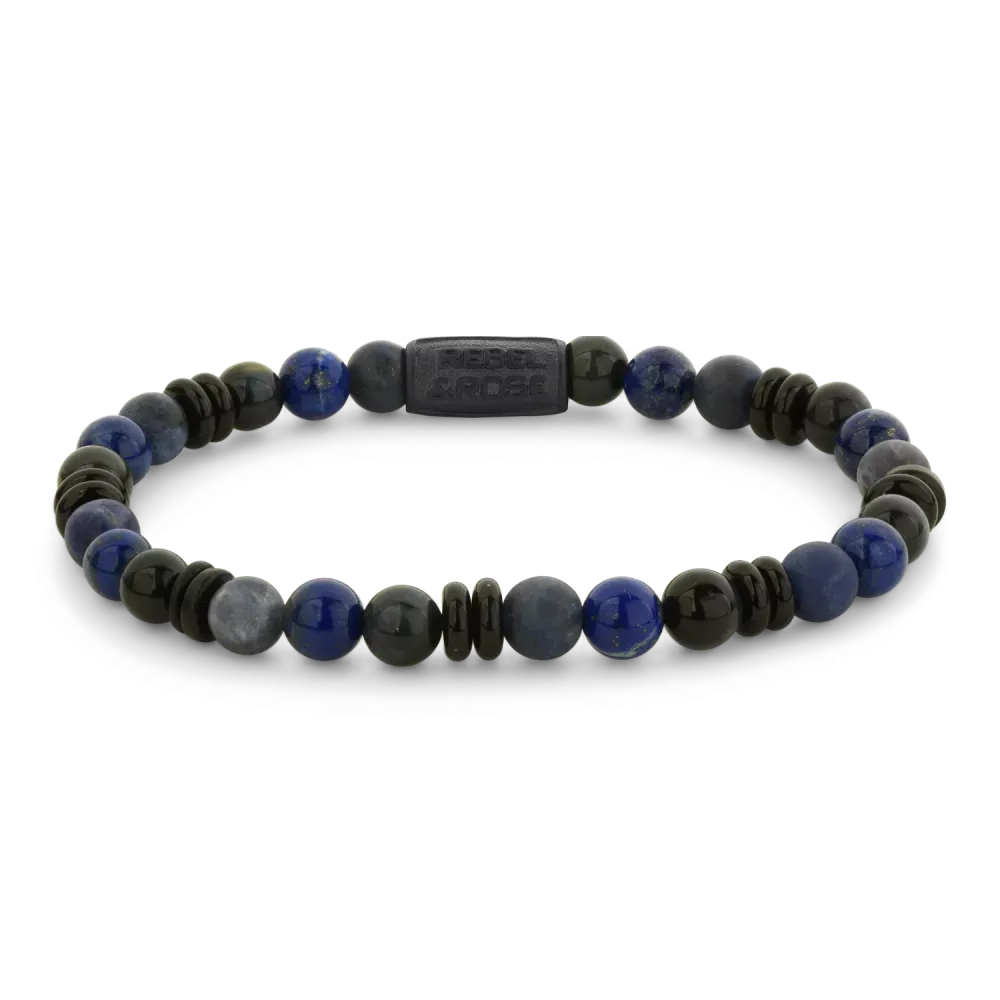Variations Mix-Blues - 6mm - Kralen Heren Armband