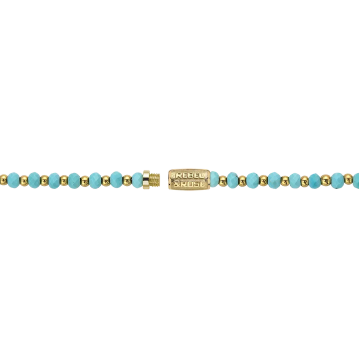 Halskette Mix Türkis Gold - 4mm (38cm)