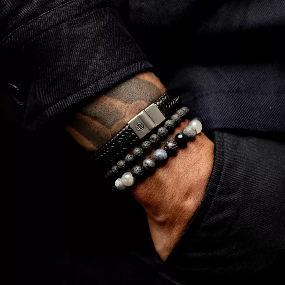 Full Metal Herringbone Schwarz Matt