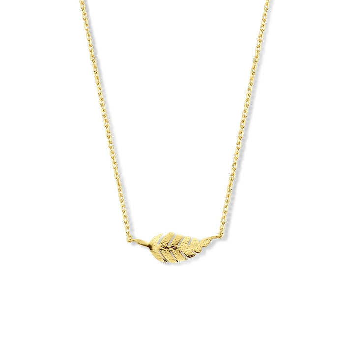 Halskette Feder 40 - 42 - 44 cm 14K Gelbgold