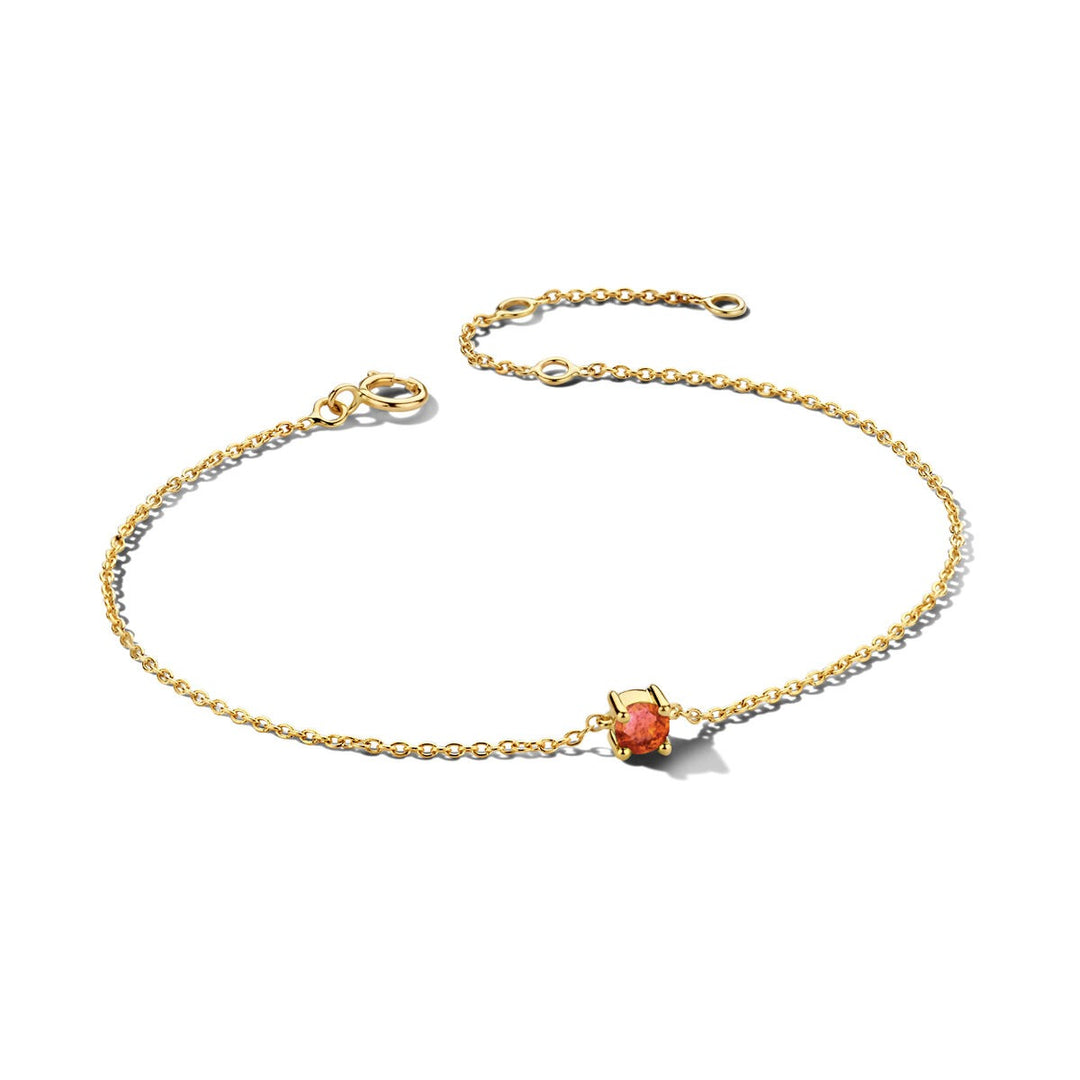 14k Geelgouden armband met citrien geboortesteen