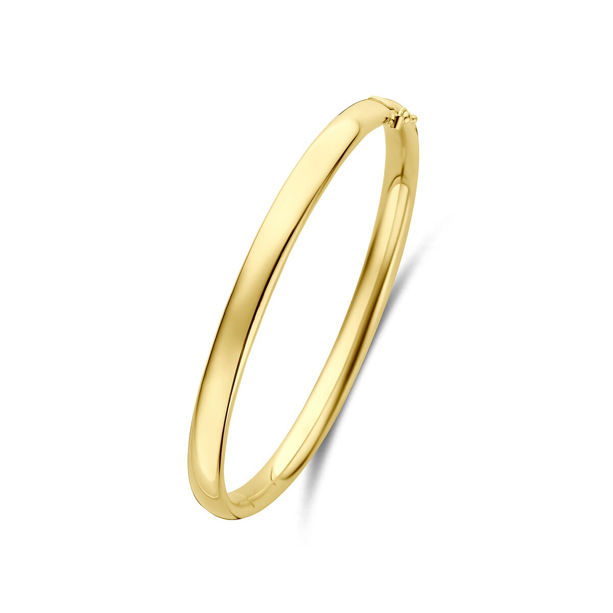 Bangle-Armband aus 14k Gelbgold mit glatter, glänzender Oberfläche