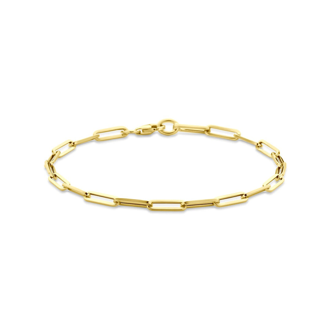 9k gouden paperclip armband – 19 cm