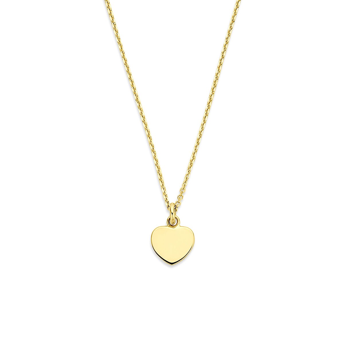Kette aus 14k Gelbgold mit herzförmigem Anhänger