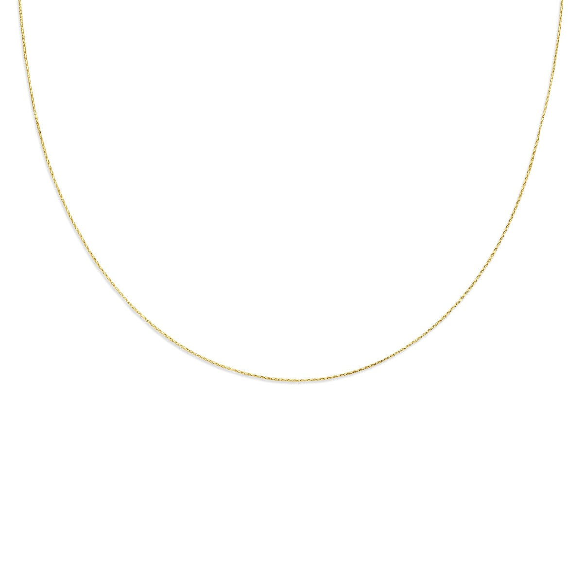Feine 14k Gelbgoldkette mit einem Durchmesser von 1 mm
