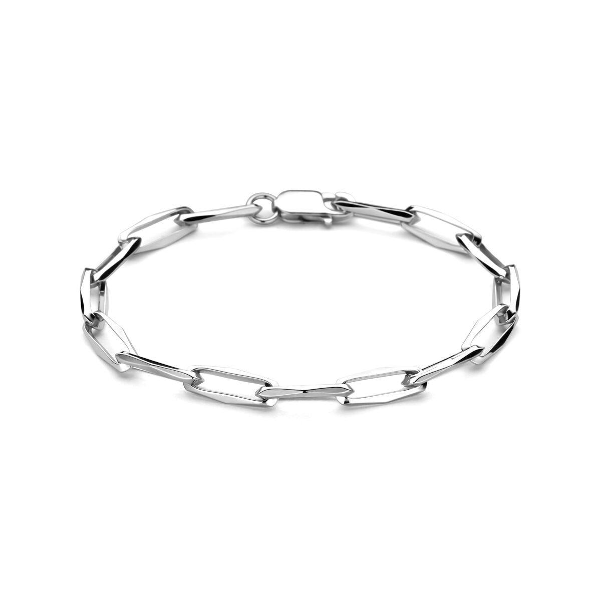 Silberne Closed Forever Armband mit 5,5 mm breiten Gliedern und glänzender Oberfläche