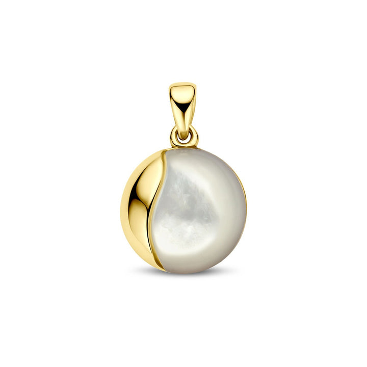 14k Geelgouden hanger met parelmoer 14 mm