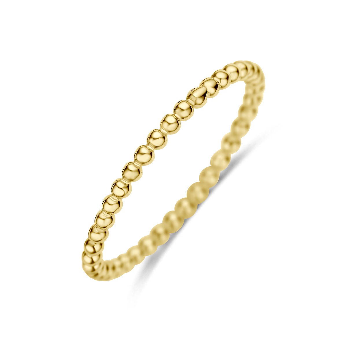 Ring aus 9 Karat Gelbgold mit einer strukturierten Oberfläche aus kleinen, runden Elementen