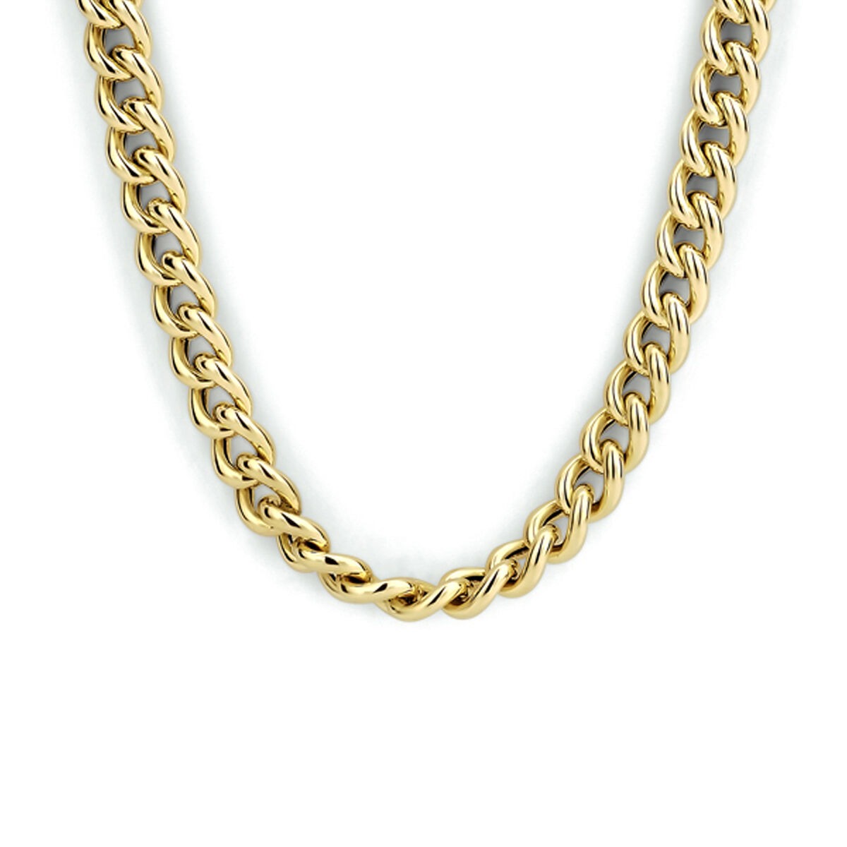 Gourmet-Kette für Damen aus 14 Karat Gelbgold mit einer Breite von 5,2 mm