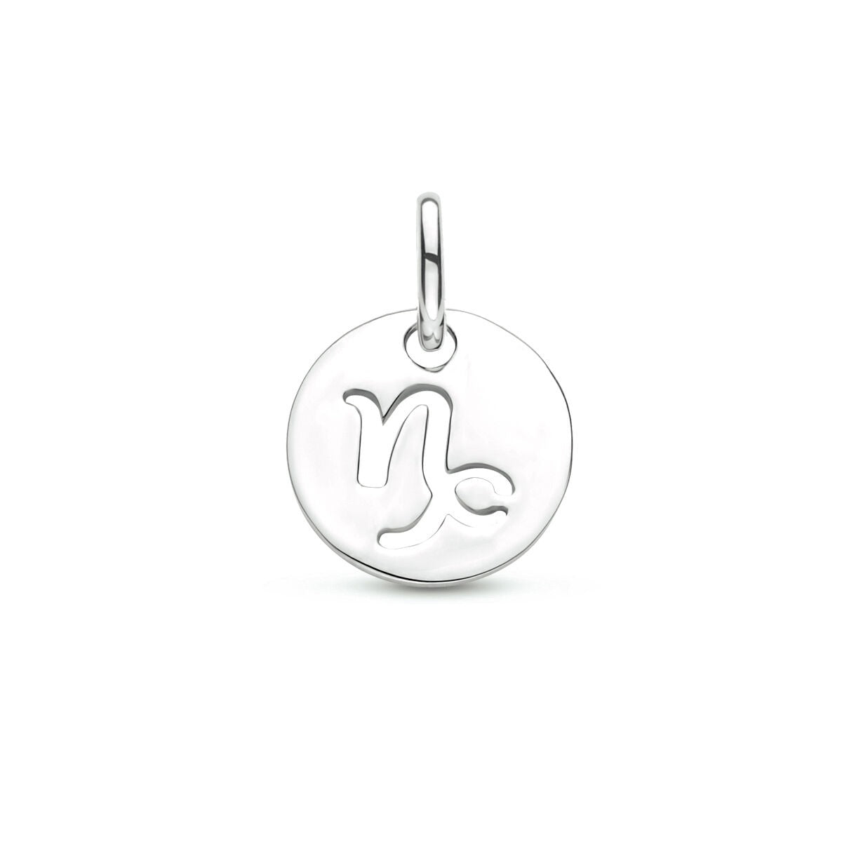 Hänger aus rhodiniertem 925 Silber mit dem Sternzeichen-Symbol Steinbock
