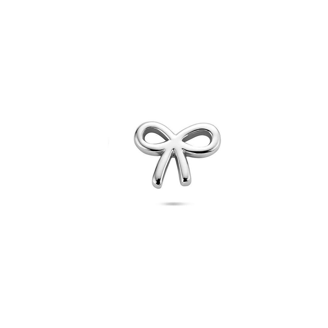 Zilveren flat back piercing strikje – gerhodineerd 925