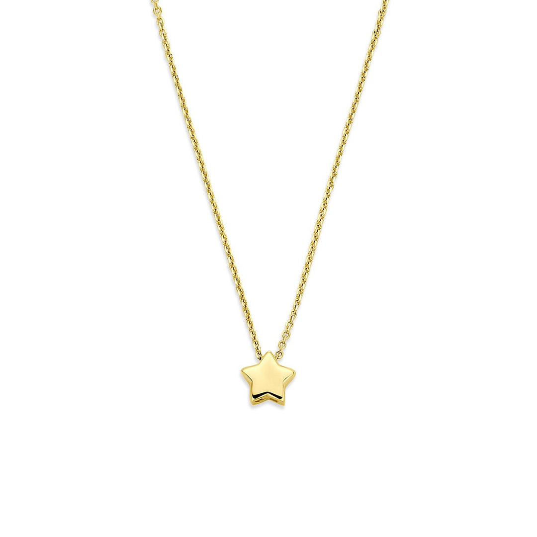 14k Geelgouden ketting met ster