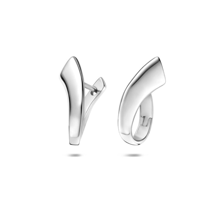 Gerhodineerde 925 zilveren klapoorringen 19 x 8 mm