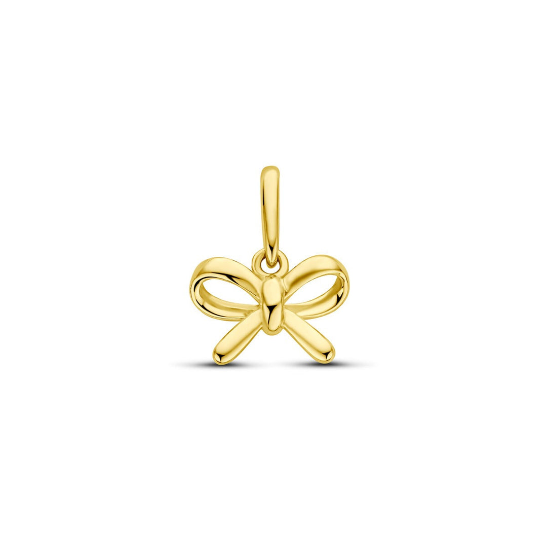 14k geelgouden hanger in de vorm van een strik
