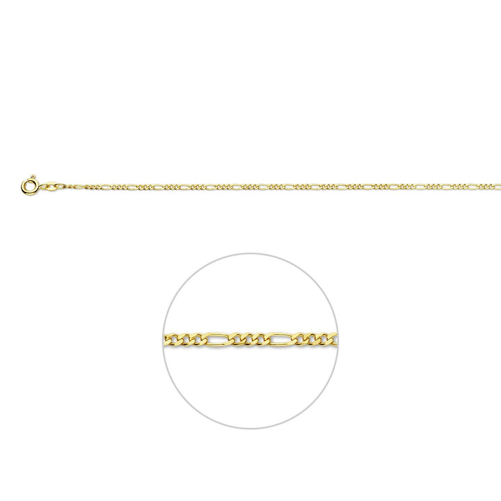 9k Geelgouden Figaro enkelbandje
