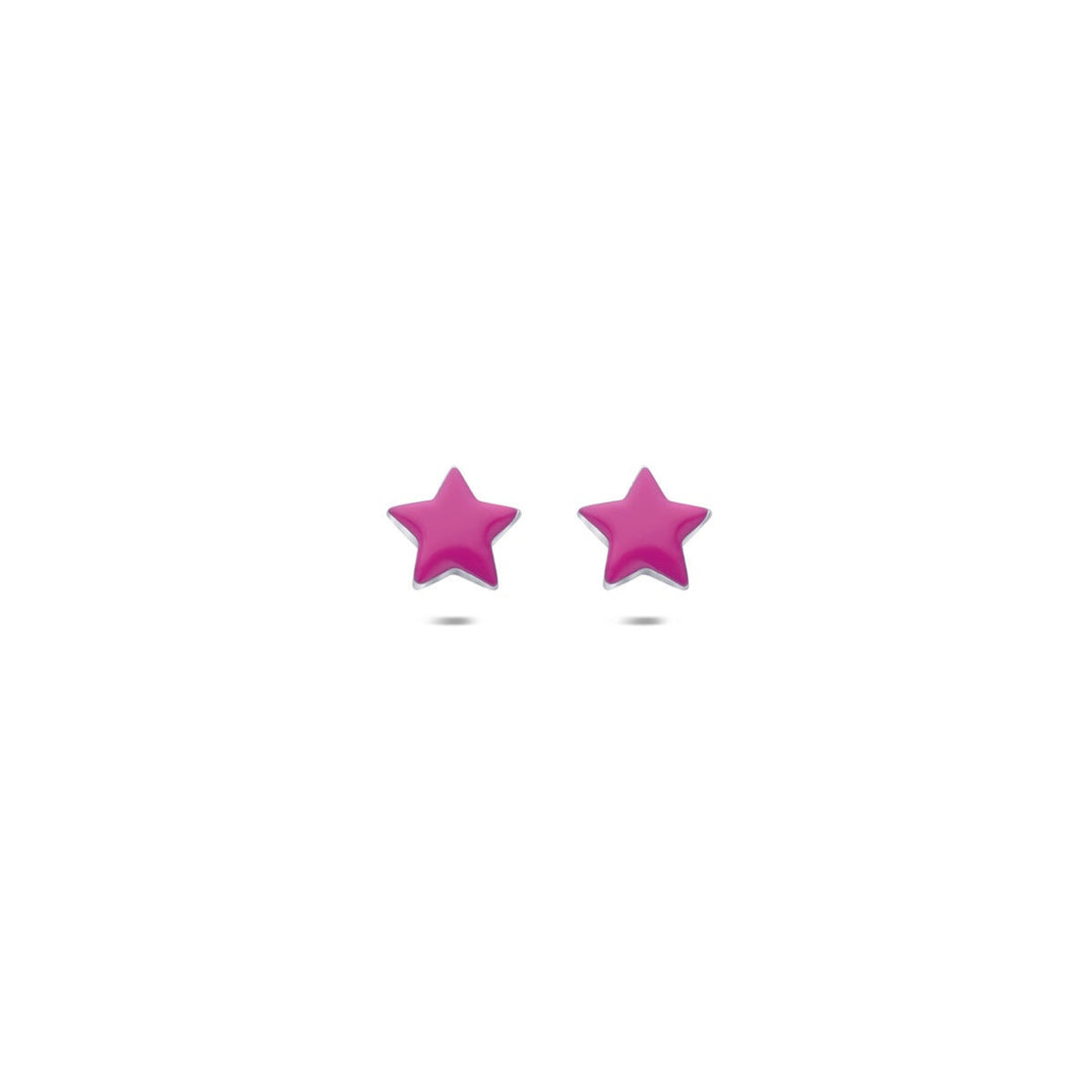 Zilveren oorknopjes ster – gerhodineerd kindersieraad 5,5 mm