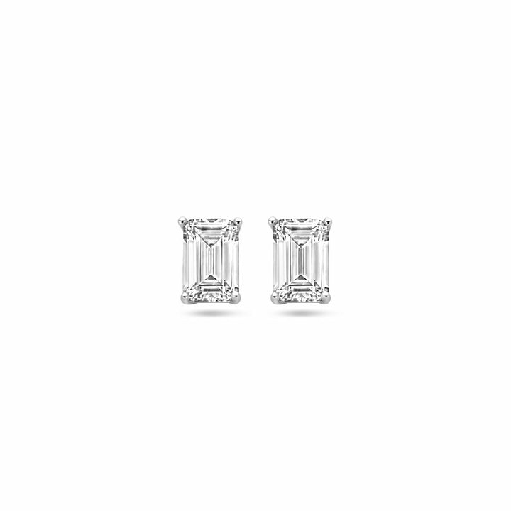 Ohrstecker Zirkonia Silber rhodiniert