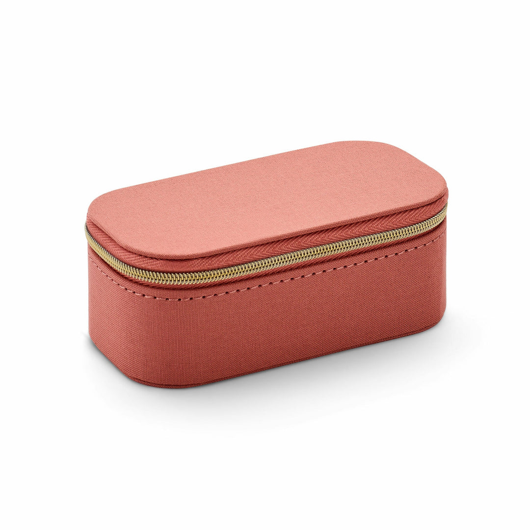 Luxe sieraden doos in soft peach velvet