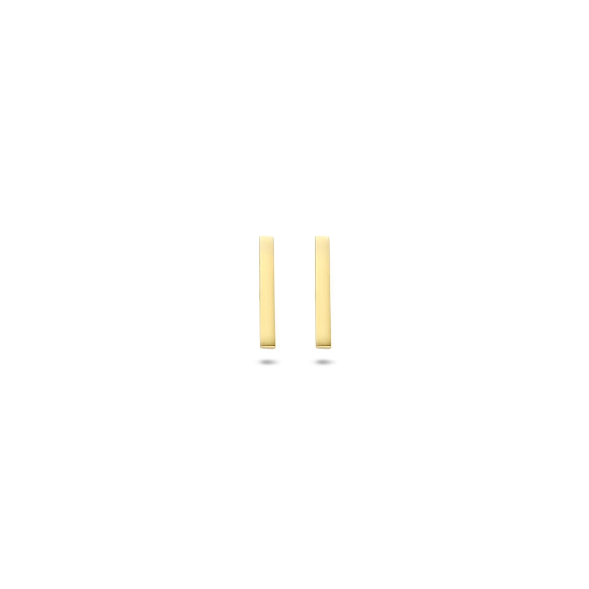 Goldene Ohrstecker in Balkenform aus 14 Karat Gold