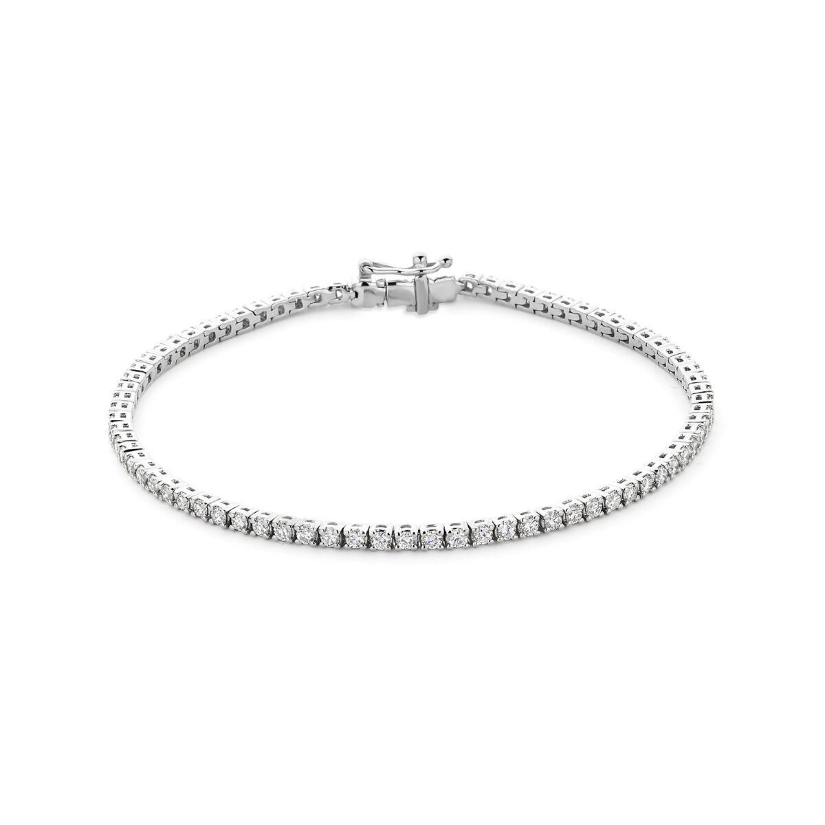 Tennisarmband aus 925er Silber mit lab-grown Diamanten und funkelnden Steinen