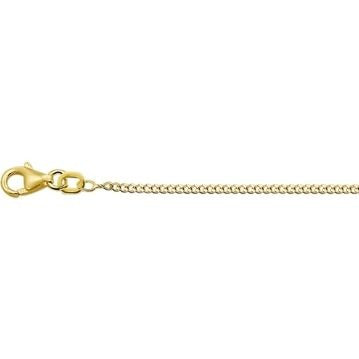 Verstellbare Gourmette-Damenkette aus 9 Karat Gelbgold mit einer Breite von 1,4 mm und Karabinerverschluss