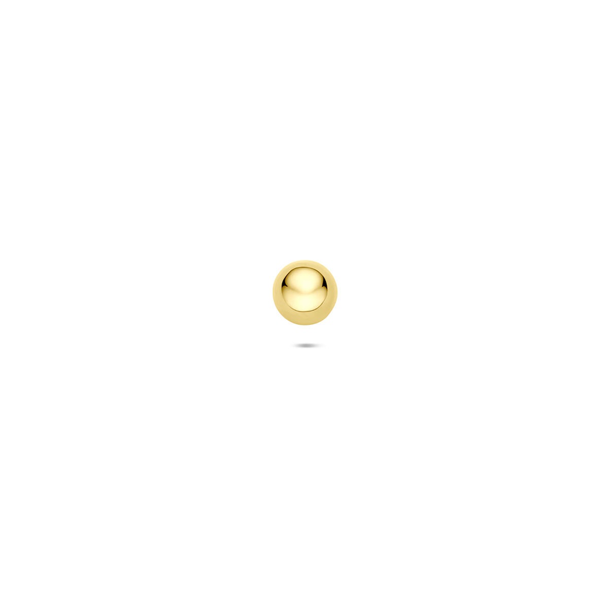 14k gelbgoldene Flat Back Piercing mit 4 mm Kugel