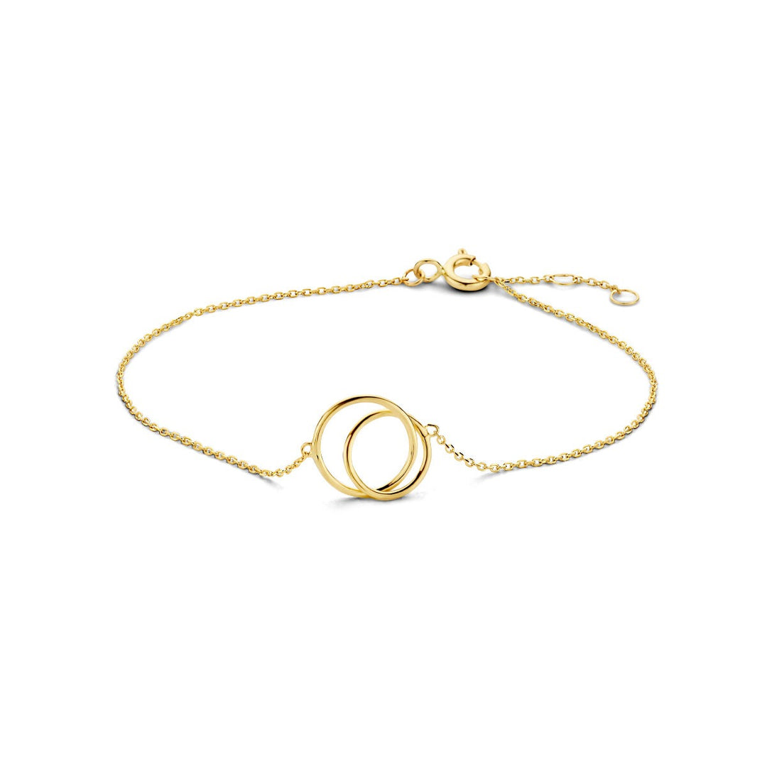 9k geelgoudkleurige damesarmband – verstelbare draaglengte