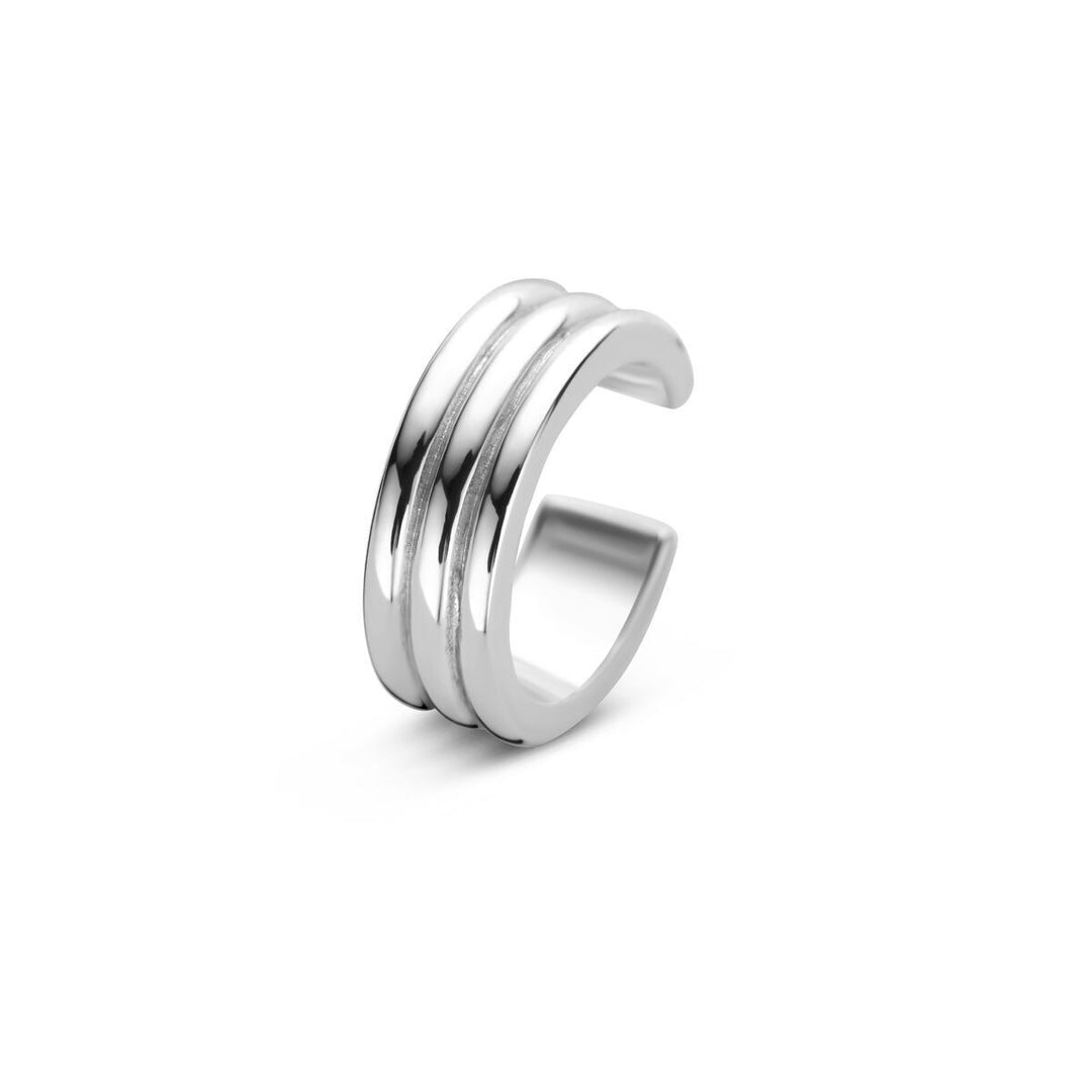 Zilveren ear cuff gerhodineerd 925 – minimalistisch design