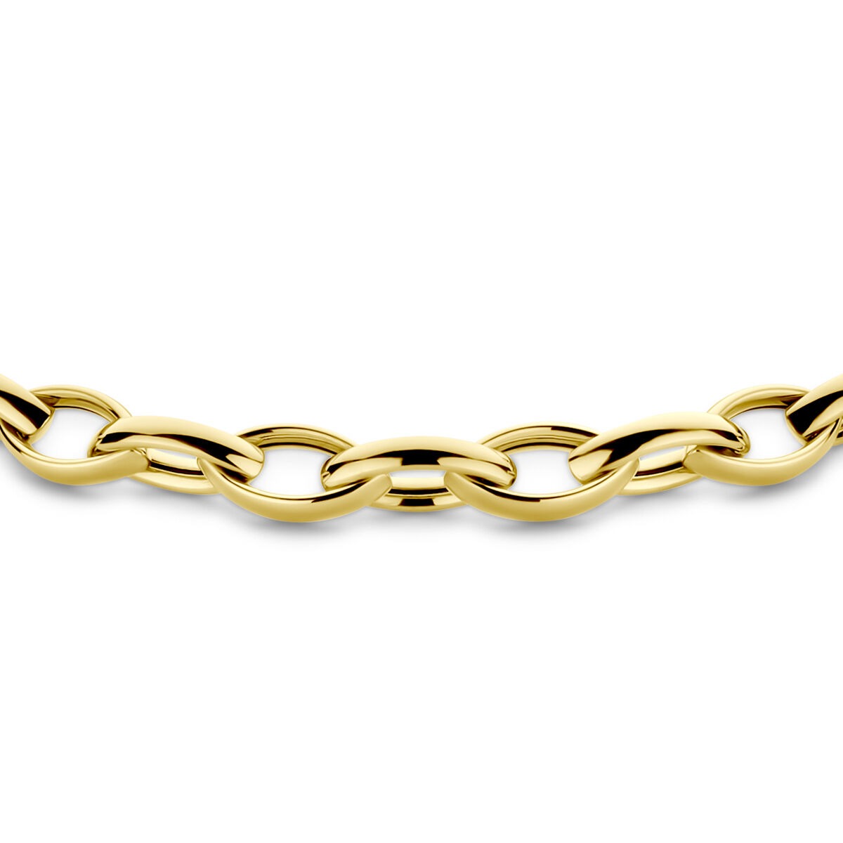 Goldenes 14k Collier mit 6 mm breiten Gliedern