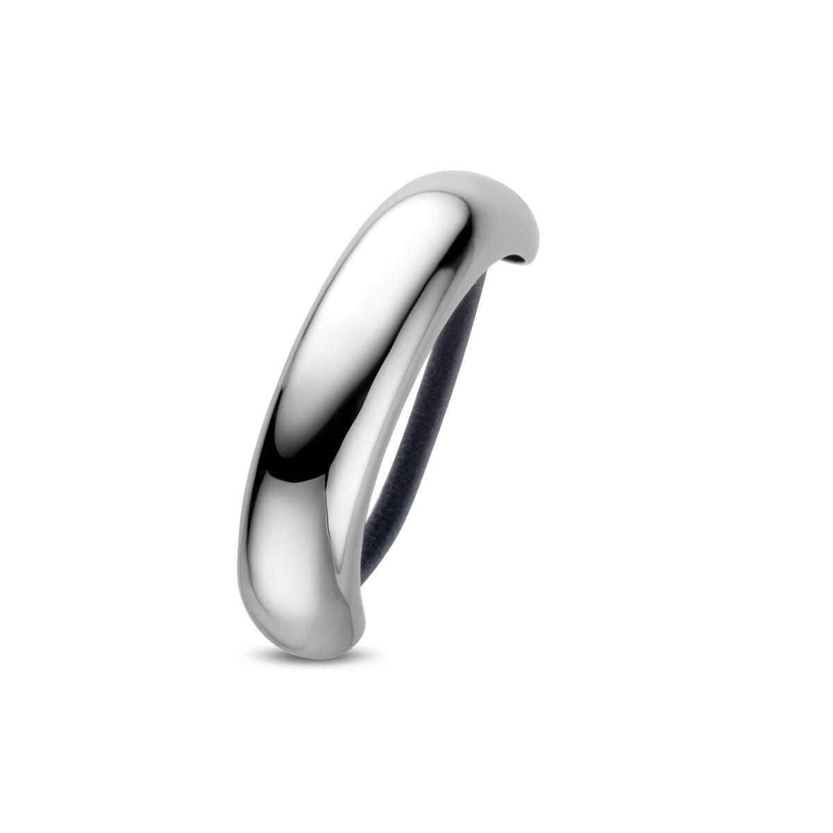 Stahl-Haar-Cuff in Silberfarbe, 19x76 mm, mit glatter, glänzender Oberfläche