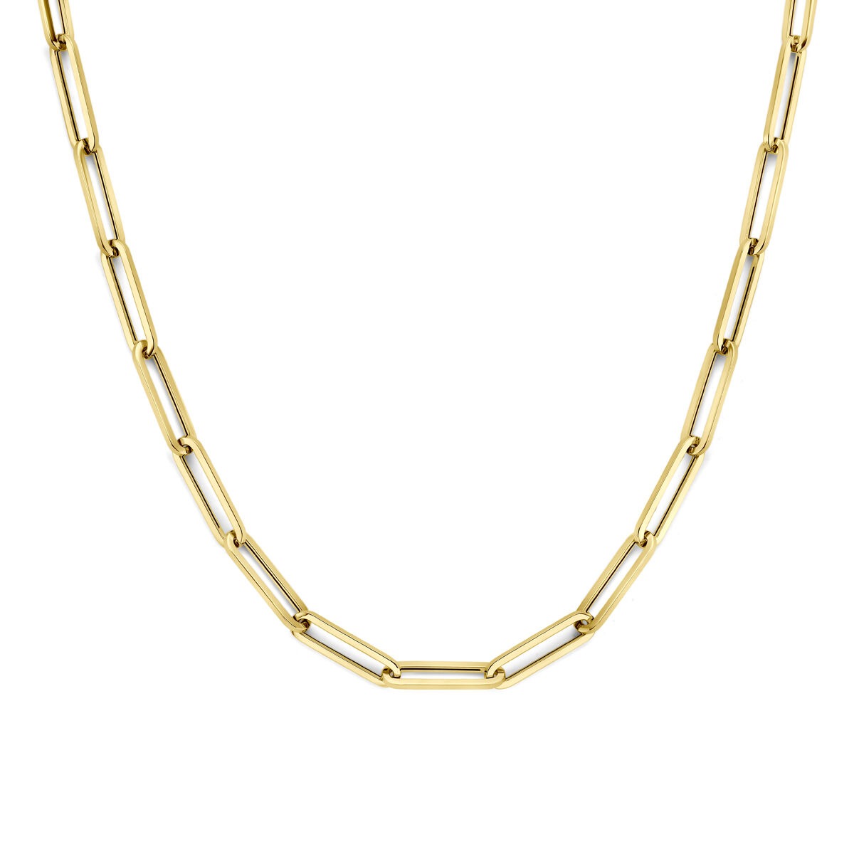 Kette aus 9 Karat Gold mit paperclip-Design, 45 cm lang