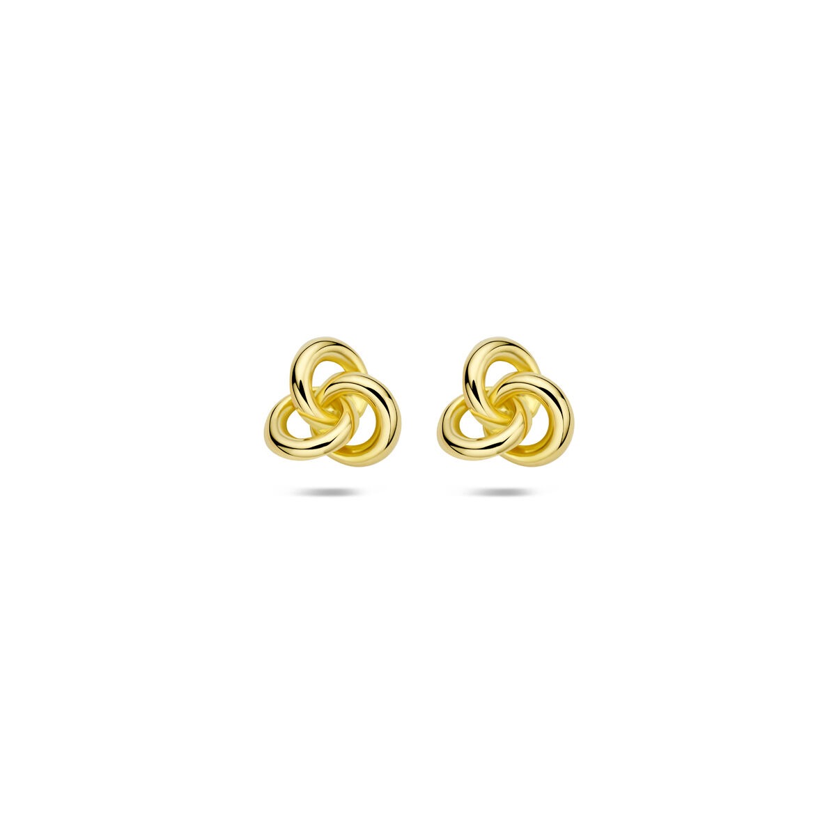 9-karätige Ohrstecker aus gelbem Gold in Knotenform