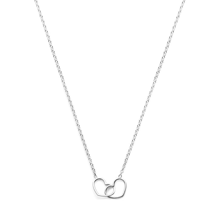 Halskette Herz 40 + 5 cm Silber rhodiniert