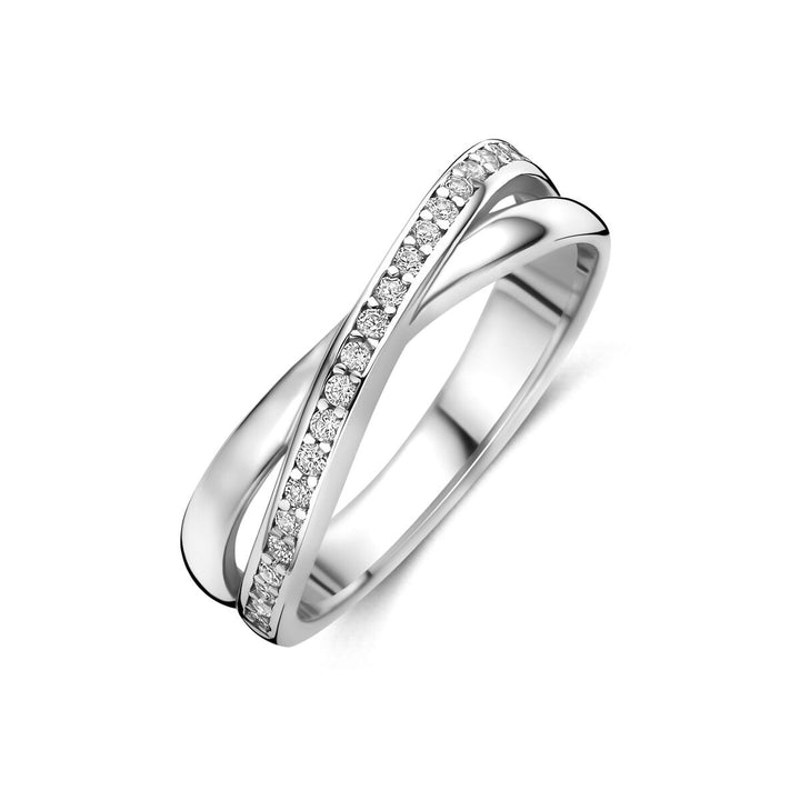 Ring Zirkonia Silber rhodiniert