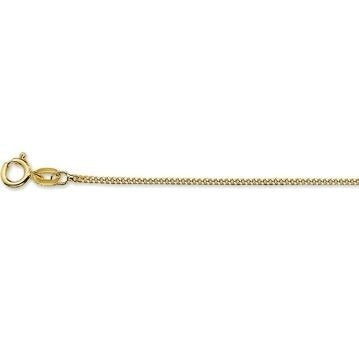 Goldene Gourmette-Kette ohne Anhänger, 9k, 4-seitig geschliffen, 1,1 mm, 41-43-45 cm lang