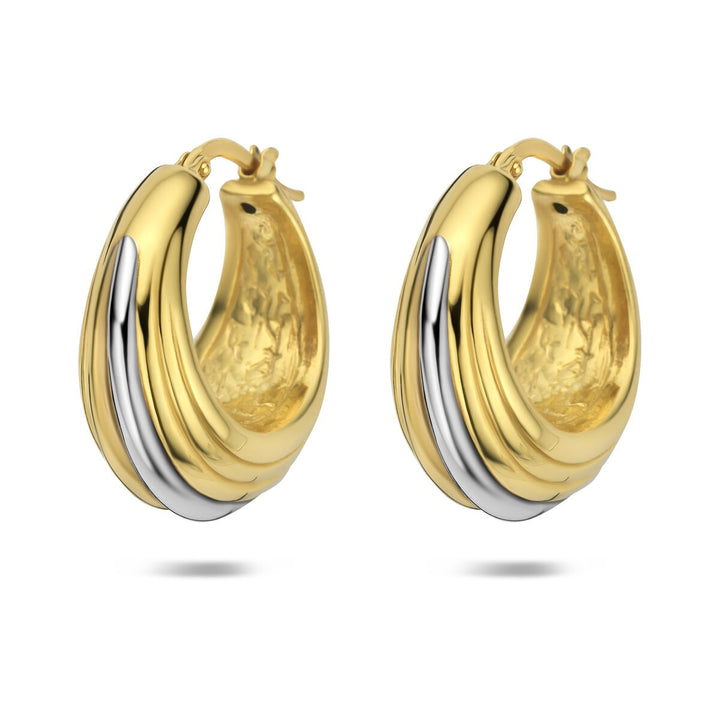Verguld 925 Zilveren Stekeroorbellen 16,5 x 10 mm Dames