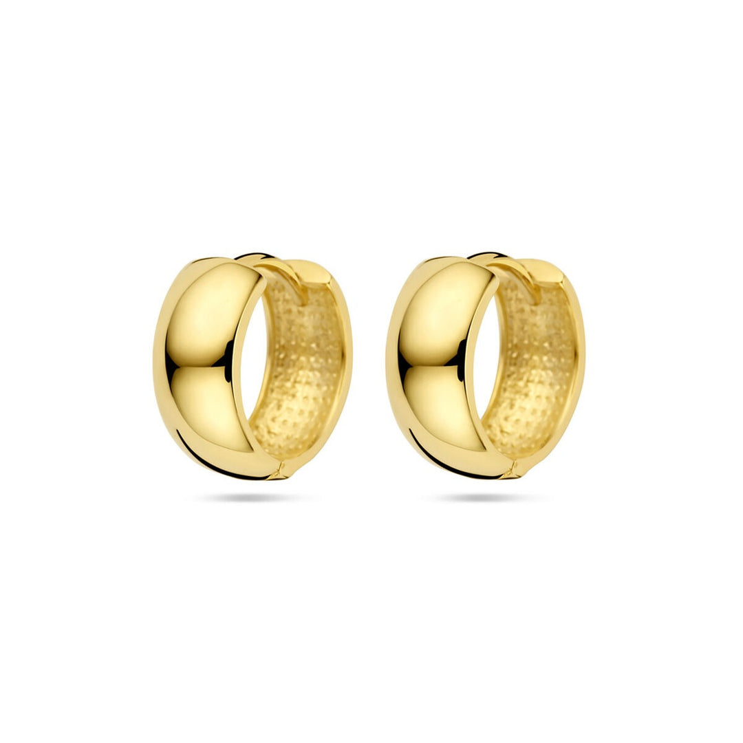 9k Geelkleurige klapoorringen 13 x 5.5 mm