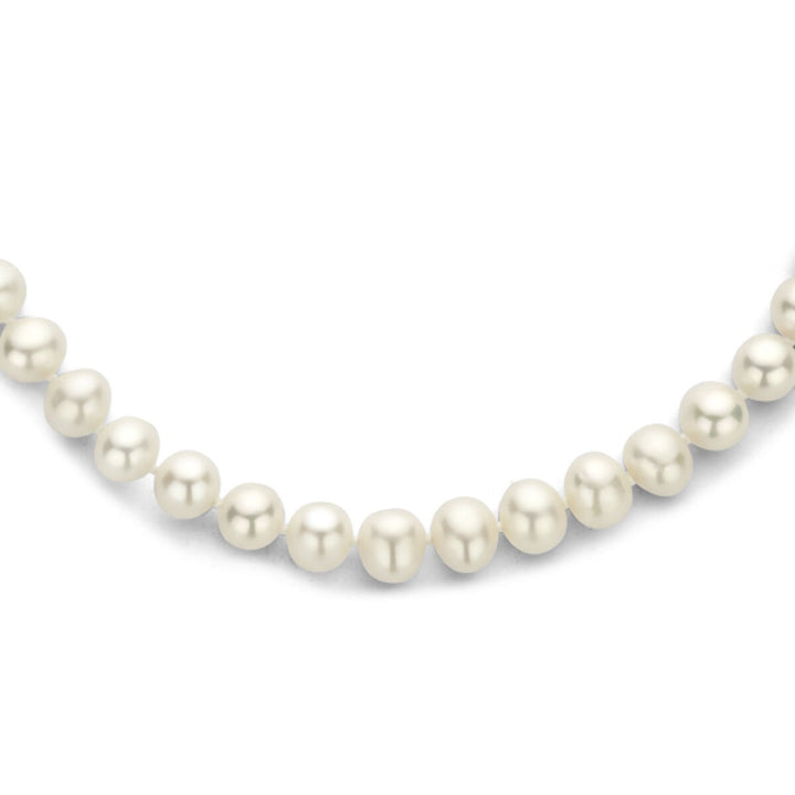 Halskette Perlen 8,5 mm Silber rhodiniert