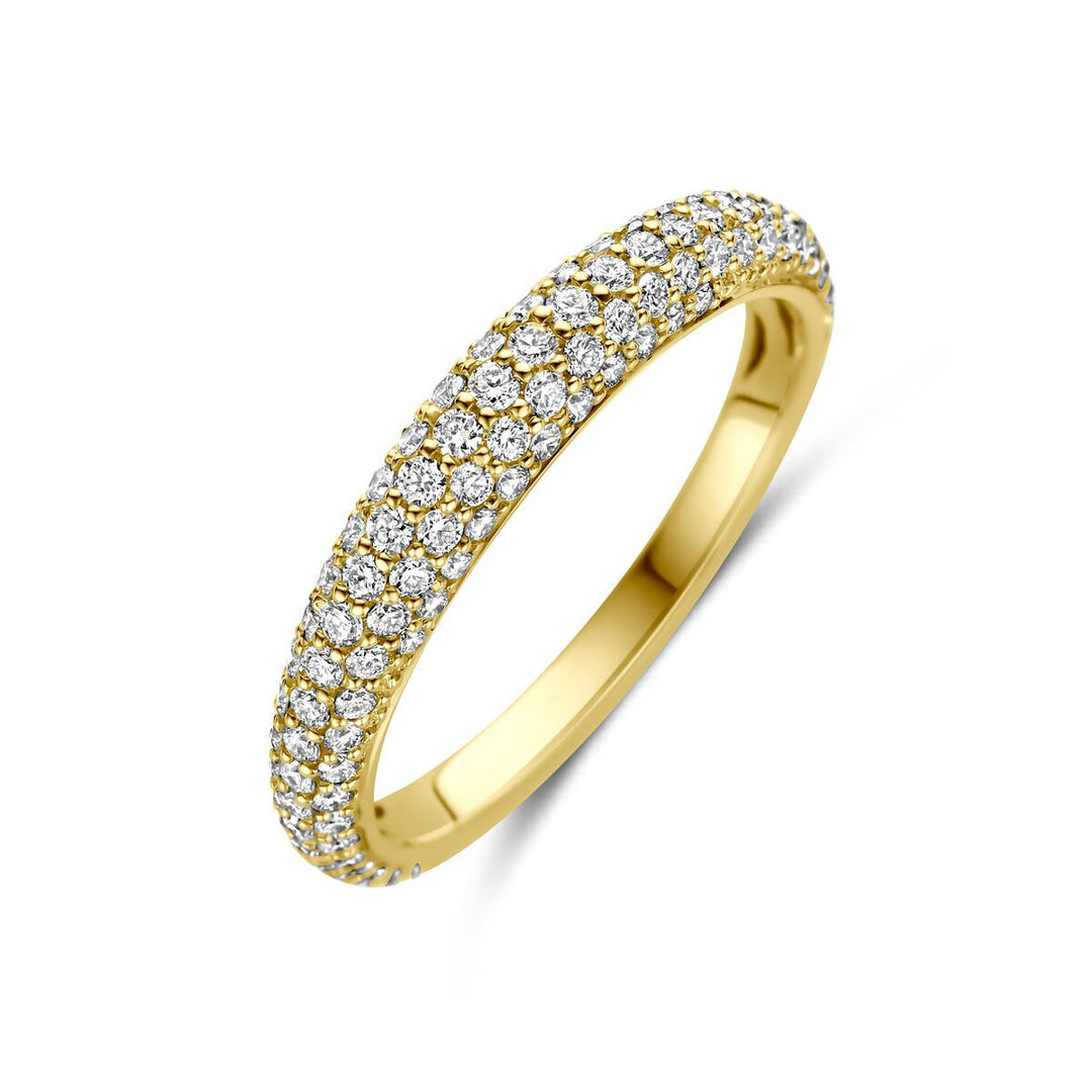 14k Geelgouden ring met diamant