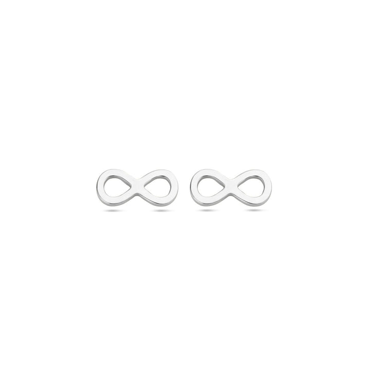 Ohrstecker Infinity Silber rhodiniert