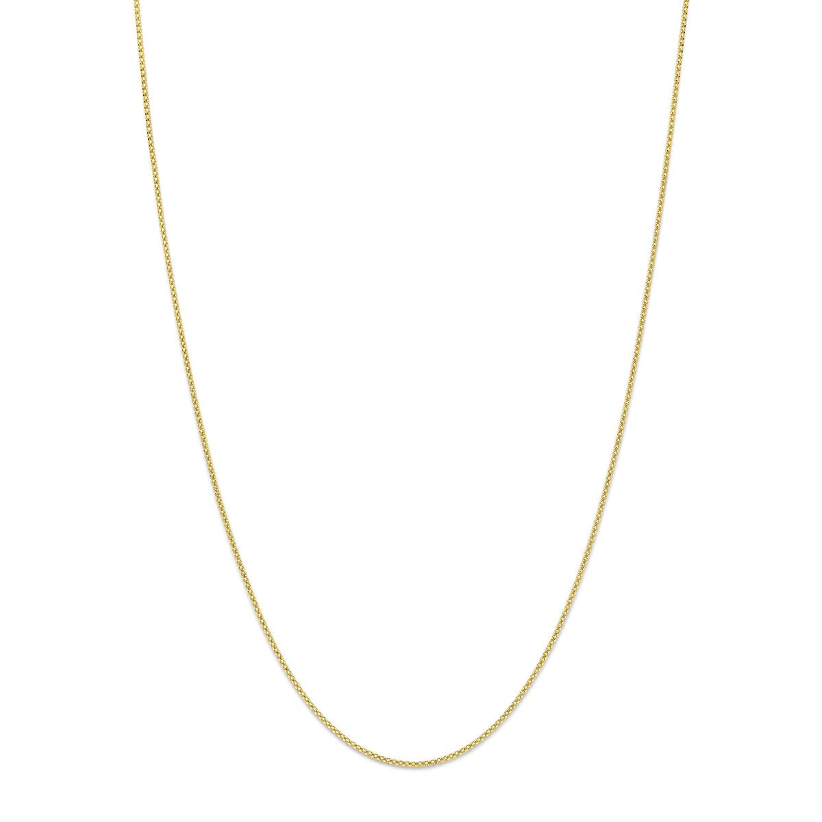 14k gelbes Goldcollier mit feiner, glatter Oberfläche und klassischem Design