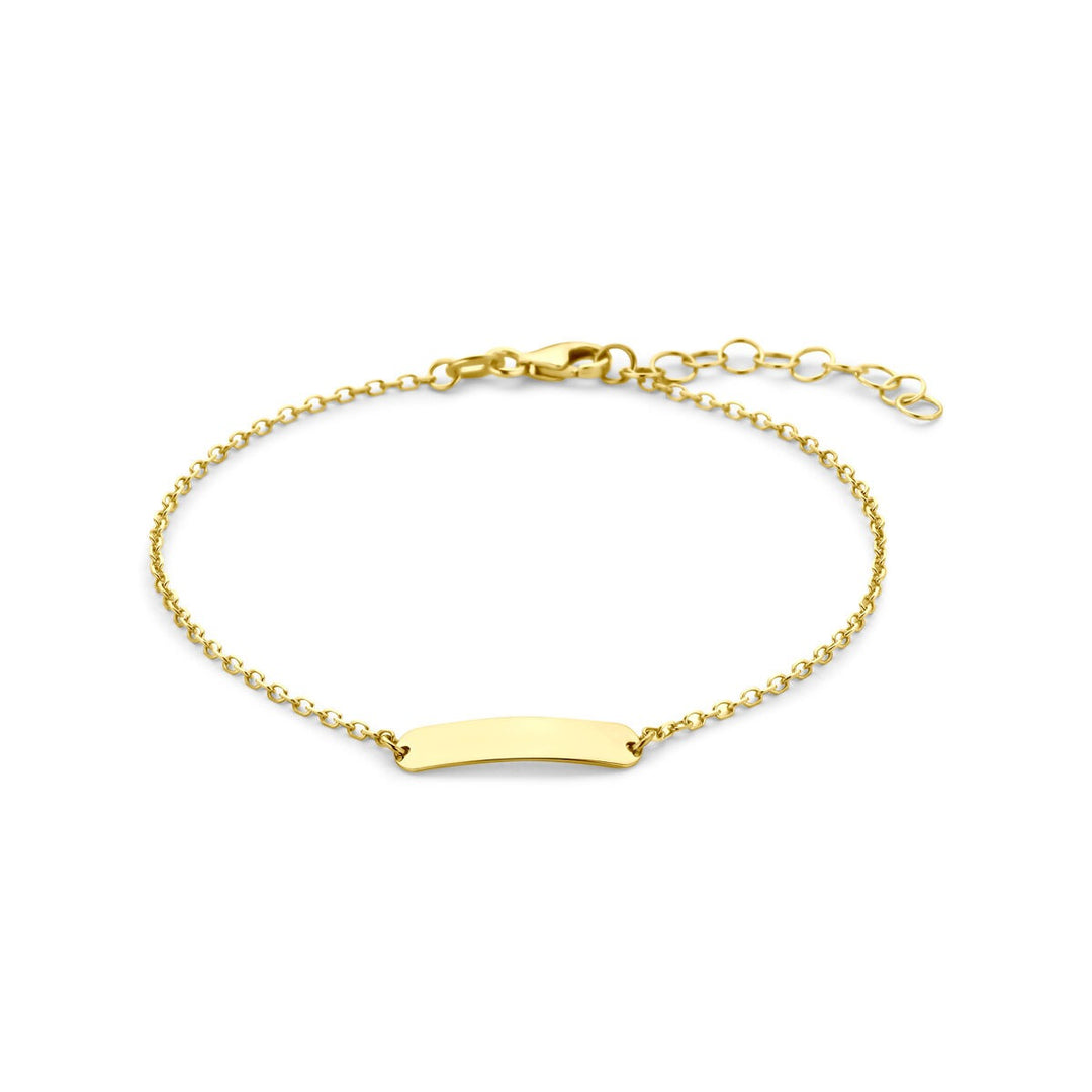 9k Geelgouden graveerarmband