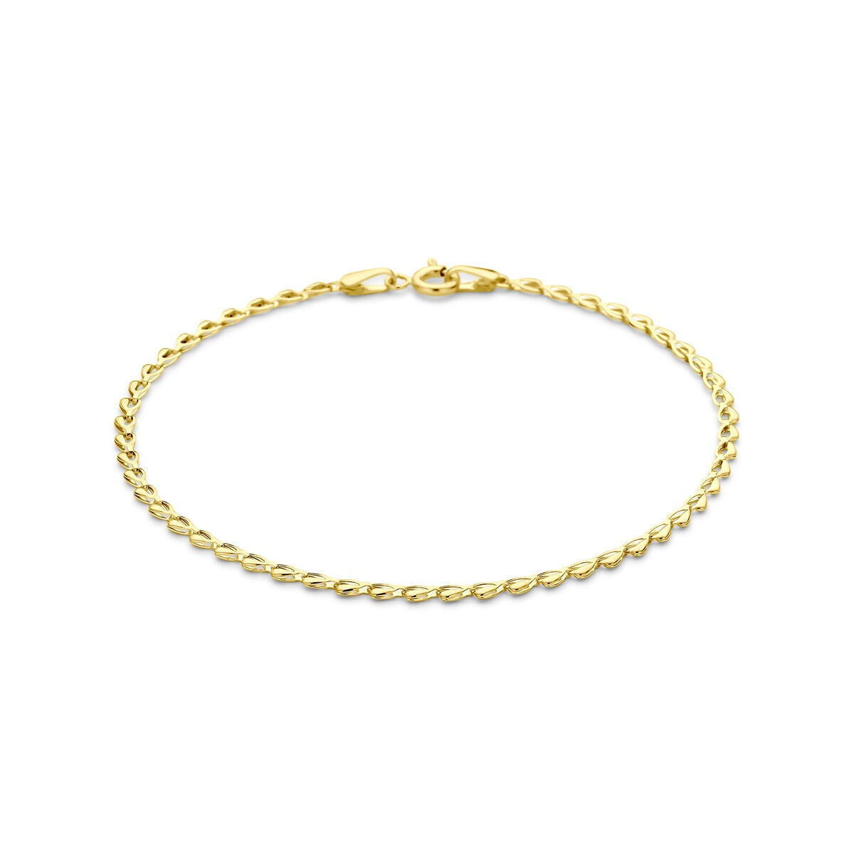 Goldenes Ankerarmband 14k mit 2,1 mm dicken Gliedern