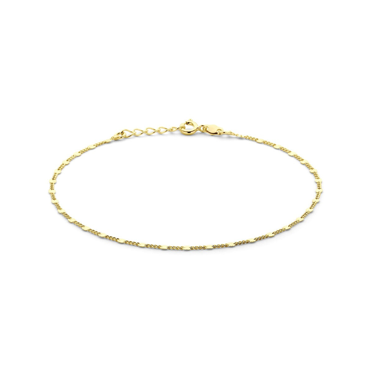 Goldenes Fußkettchen aus Silber mit feinen Gliedern