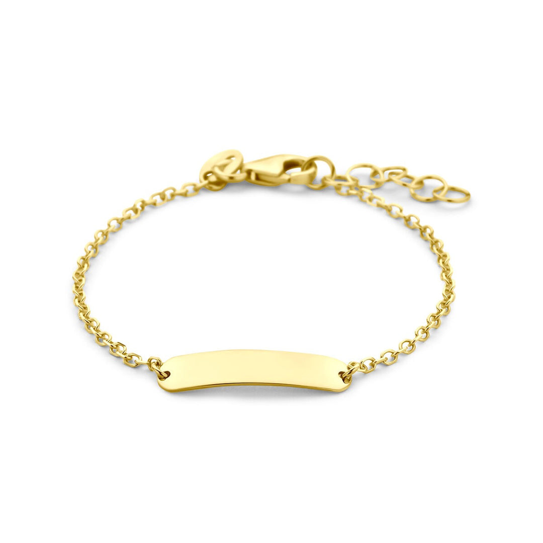 9k Geelgouden baby graveerarmband